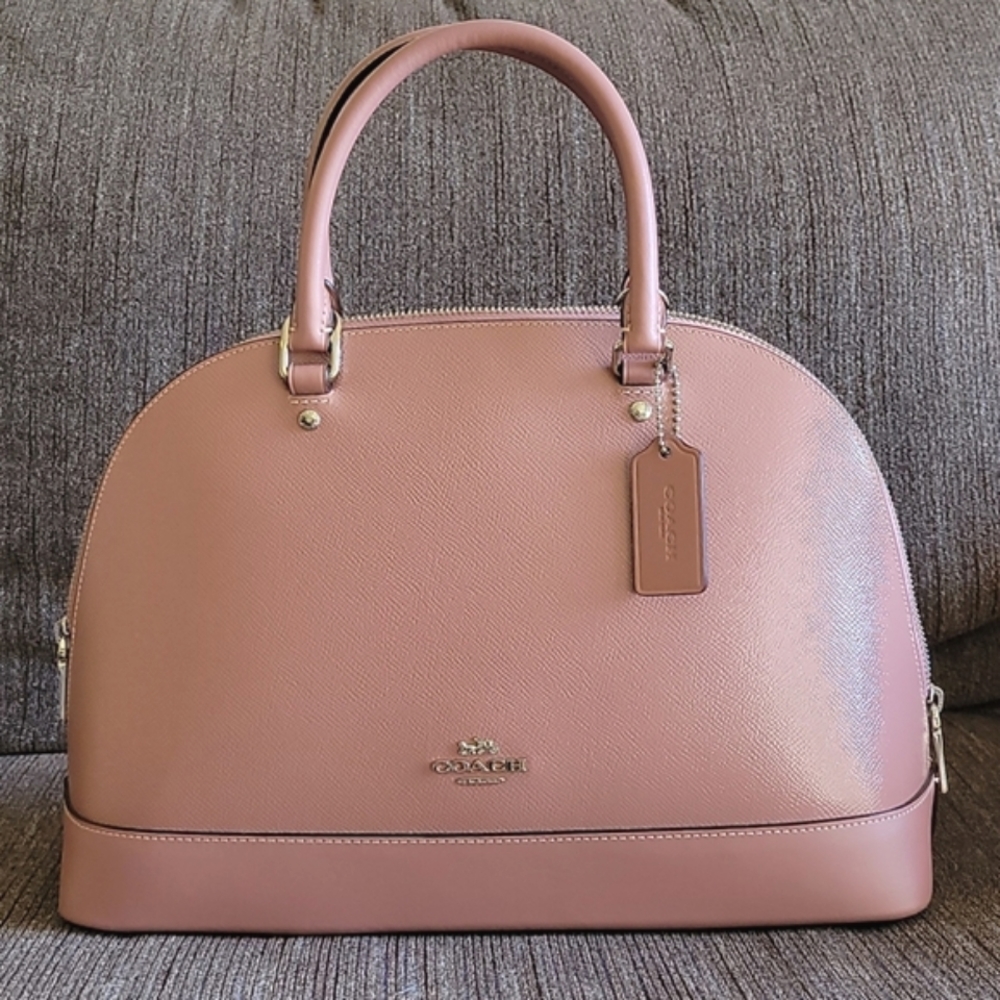 💖SALE💖 Large Sierra Coach Satchel in Patent Crossgrain Leather